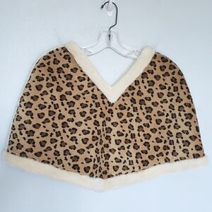 Widgeon Faux Fur Leopard Cheetah Poncho Girls L